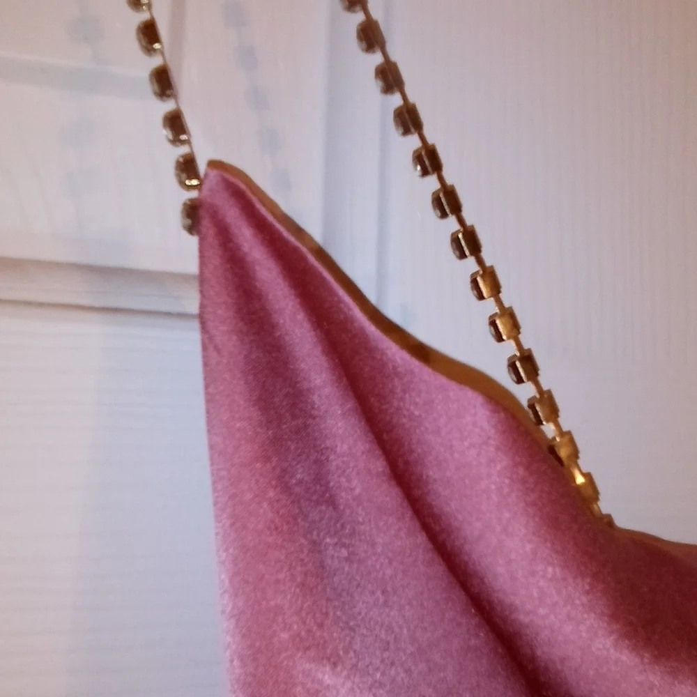 Sleek Soft Pink Midi Evening Dress By ChicMe Petite Size Large - Picture 4 of 7